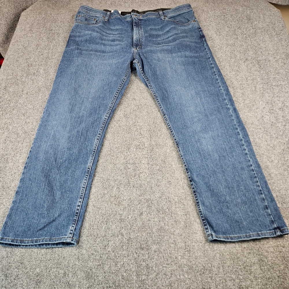 Wrangler Authentics Mens Comfort‎ Flex Waist Straight Leg Jeans Blue 42x29